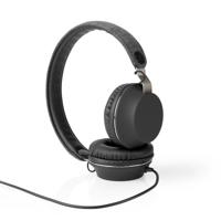 Nedis FSHP100AT Bedrade Koptelefoon Met Geweven Stof Bekleed On-ear Audiokabel 1,2 M Antraciet / Zwart - thumbnail