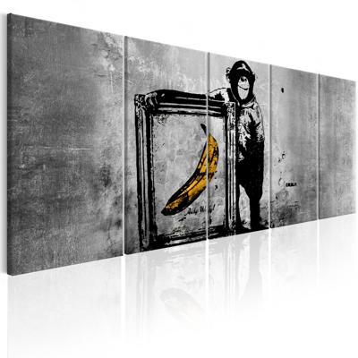Schilderij - Banksy: Monkey with Frame