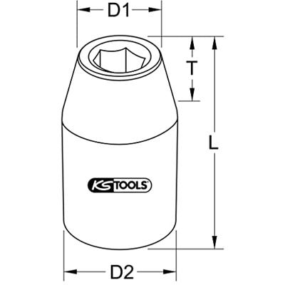 KS Tools 911.1253 9111253 Bitadapter Aandrijving 1/2 (12.5 mm) 40 mm 1 stuk(s)