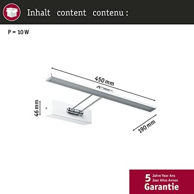 Paulmann Beam Fifty 99892 LED-schilderijlamp 7 W Warmwit Wit