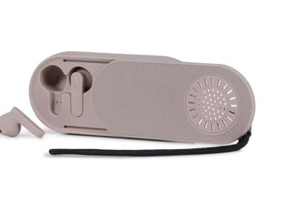 BRAINZ 2-in-1 Oordopjes + Speaker - In-ear buds - Muziekbox - Taupe BRAINZ 2-in-1 Oordopjes + Speaker - In-ear buds - Muziekbox - Taupe