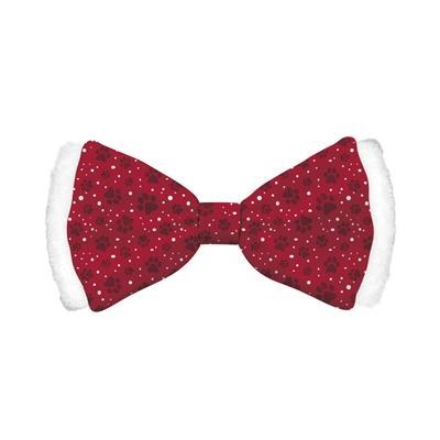 Kerst vlinderstrik hond satin rood L Kerst vlinderstrik hond satin rood L