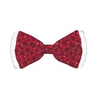 Kerst vlinderstrik hond satin rood L - thumbnail
