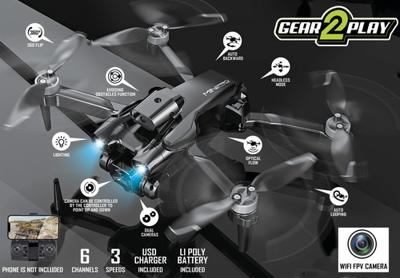 Gear2Play Pro Eagle Drone Zwart Gear2Play Pro Eagle Drone Zwart