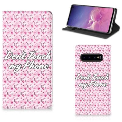 Samsung Galaxy S10 Design Case Flowers Pink DTMP Samsung Galaxy S10 Design Case Flowers Pink DTMP