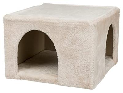 Gezellige pluchehut - 36 × 25 × 36 cm - Beige - Voor konijnen en kleine knaagdieren - thumbnail