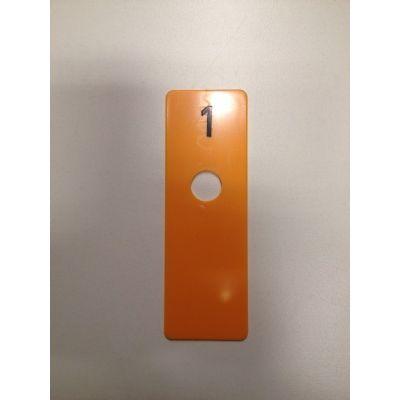 Paskamerschijf geel 40x120 mm NUMMER 1