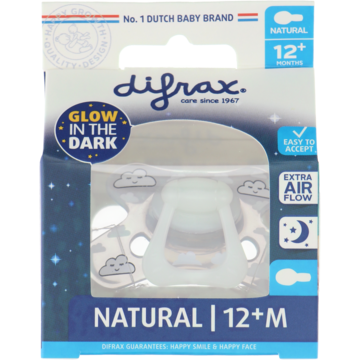 Fopspeen natural 12+ maanden nacht 1 Stuks