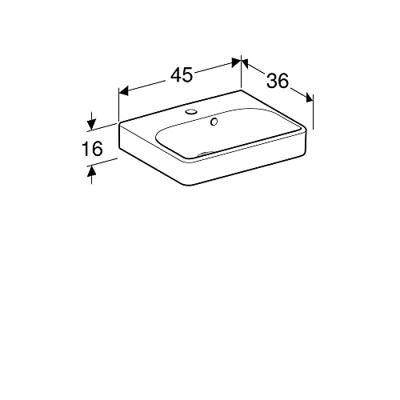 Geberit Smyle Fontein 45x36x16 cm Wit