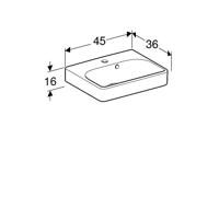 Geberit Smyle Fontein 45x36x16 cm Wit - thumbnail