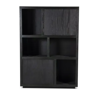 Eleonora Opbergkast 'Helsinki' Eiken, kleur Zwart, 170 x 120cm Eleonora Opbergkast 'Helsinki' Eiken, kleur Zwart, 170 x 120cm