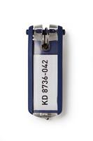 Durable sleutelhanger Key Clip, blauw, pak van 6 stuks - thumbnail