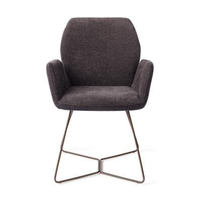 Jesper Home Eetkamerstoel 'Misaki' Beehive Rose, kleur Almost Black