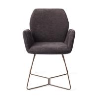 Jesper Home Eetkamerstoel 'Misaki' Beehive Rose, kleur Almost Black - thumbnail