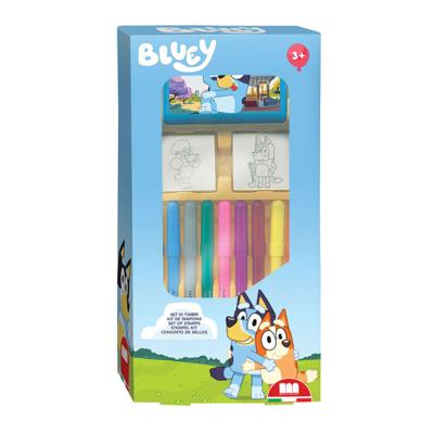 Multiprint Bluey stempelset met viltstiften Multiprint Bluey stempelset met viltstiften