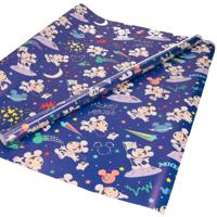 1x Inpakpapier/cadeaupapier Disney Mickey Mouse donkerblauw 200 x 70 cm op rol   - - thumbnail