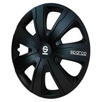 4-Delige Sparco Wieldoppenset Palermo 16-inch zwart SP1681BK - thumbnail