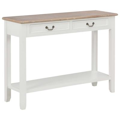 Wandtafel 110x35x80 cm hout wit