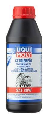 LIQUI MOLY transmissie-olie "gl4". gear oil gl4 sae 80w lm 500 ml