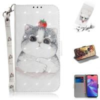 3D gekleurde tekening cute cat patroon horizontale Flip lederen case voor ASUS Zenfone Max Pro (m2) ZB631KL met houder & kaartsleuven & portemonnee - thumbnail