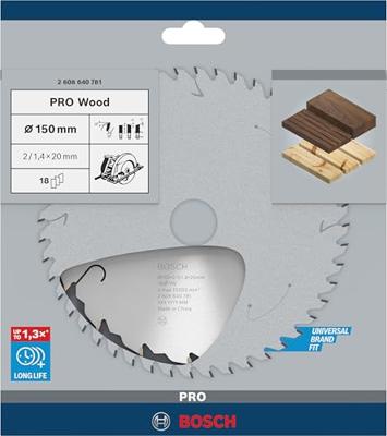 Bosch Accessoires Cirkelzaagblad Standard for Wood Speed 150 x 20 x 2,2 mm, 18 1st - 2608640781 Bosch Accessoires Cirkelzaagblad Standard for Wood Speed 150 x 20 x 2,2 mm, 18 1st - 2608640781