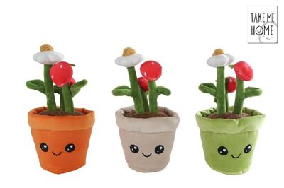 Take Me Home knuffel plant pluche - aardbeienplant, 23cm