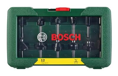 Bosch Accessoires 12 delige hardmetalen frezenset (Ø 1/4" schacht (6,35 mm) ) - 2607019465
