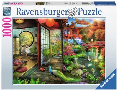 Puzzel ravensburger theehuis japanse tuin 1000st Puzzel ravensburger theehuis japanse tuin 1000st