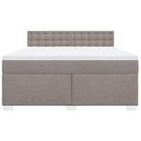 Boxspring met matras stof taupe 180x200 cm - thumbnail