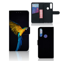 Alcatel 1S 2020 Telefoonhoesje met Pasjes Papegaai - thumbnail
