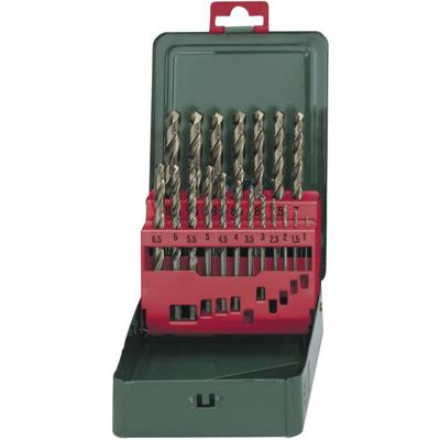 Metabo 627157000 HSS Metaal-spiraalboorset 19-delig 1 mm, 1.5 mm, 2 mm, 2.5 mm, 3 mm, 3.5 mm, 4 mm, 4.5 mm, 5 mm, 5.5 mm, 6 mm, 6.5 mm, 7 mm, 7.5 mm, 8 mm, 8.5