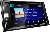 JVC KW-V255DBT DAB+ multimedia-autoradio met 15,7 cm touchscreen (2-DIN, DVD, Bluetooth handsfree, geluidsprocessor, USB, Android & Spotify Control) zwart - thumbnail