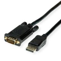 ROLINE DisplayPort VGA kabel, DP M - VGA M, zwart, 1,5 m - thumbnail