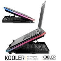 Laptopsteun met Ventilator Krom NXKROMKOOLER RGB 19" - thumbnail