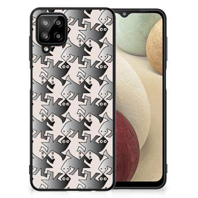 Samsung Galaxy A12 Dierenprint Telefoonhoesje Salamander Grey Samsung Galaxy A12 Dierenprint Telefoonhoesje Salamander Grey