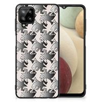 Samsung Galaxy A12 Dierenprint Telefoonhoesje Salamander Grey - thumbnail