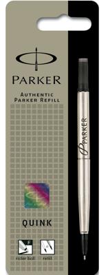 Rollerpenvulling parker quink f blister zwart