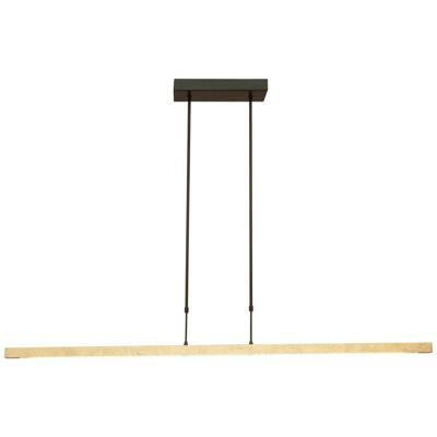 Masterlight Zwarte hanglampReal 3 met goud 130cm - 2976-GL-S-2XP-DW