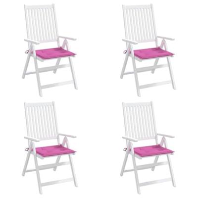 VidaXL Tuinstoelkussens 4 st 50x50x4 cm stof roze - thumbnail