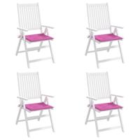 VidaXL Tuinstoelkussens 4 st 40x40x3 cm stof roze - thumbnail