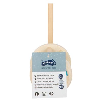 Small Foot houten duwfiguur rammelaar