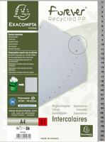 Exacompta tabbladen numeriek voor ft A4, uit PP, 31 tabs, grijs - thumbnail