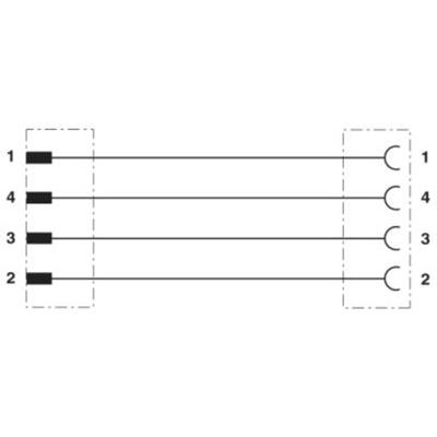 Phoenix Contact 1408806 Sensor/actuator aansluitkabel Aantal polen (sensoren): 4 30.00 cm 1 stuk(s)