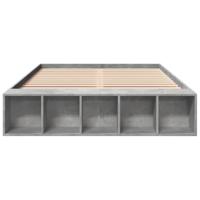 Bedframe bewerkt hout betongrijs 120x190 cm - thumbnail