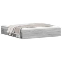 Bedframe grijs sonoma eikenkleurig 180x200 cm Super King Size - thumbnail