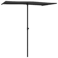 VidaXL Parasol met aluminium paal 180x110 cm antracietkleurig - thumbnail