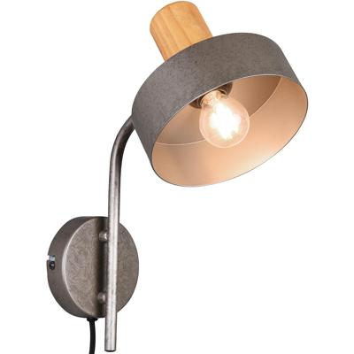 LED Wandlamp Trion Giyon - Ronde Wandverlichting E14 - Mat Nikkel Aluminium