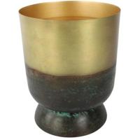 Countryfield bloempot avelon l groen/messingkleurig 31 cm | 2 stuks - thumbnail