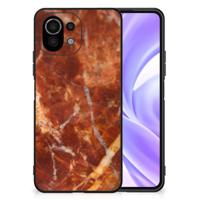 Xiaomi 11 Lite 5G NE | Mi 11 Lite Marmeren Print Telefoonhoesje Marmer Bruin - thumbnail