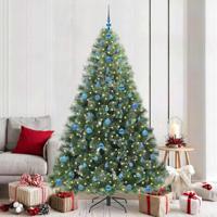 VidaXL Kunstkerstboom met 300 led met standaard groen 210 cm pe en pvc - thumbnail